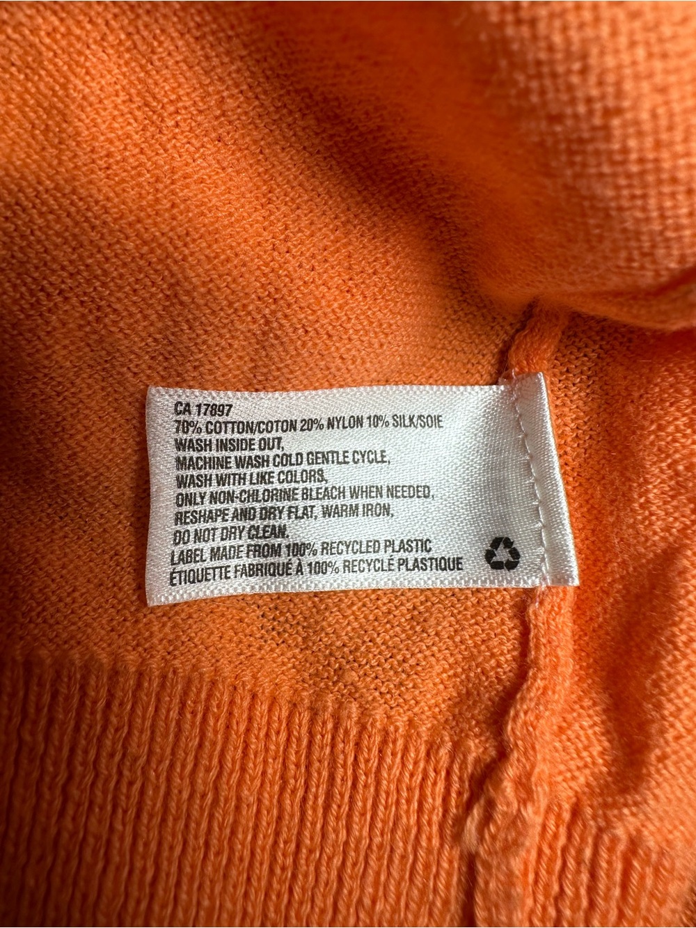 GAP Orange V-Neck Button Cardigan - Picture 11 of 13